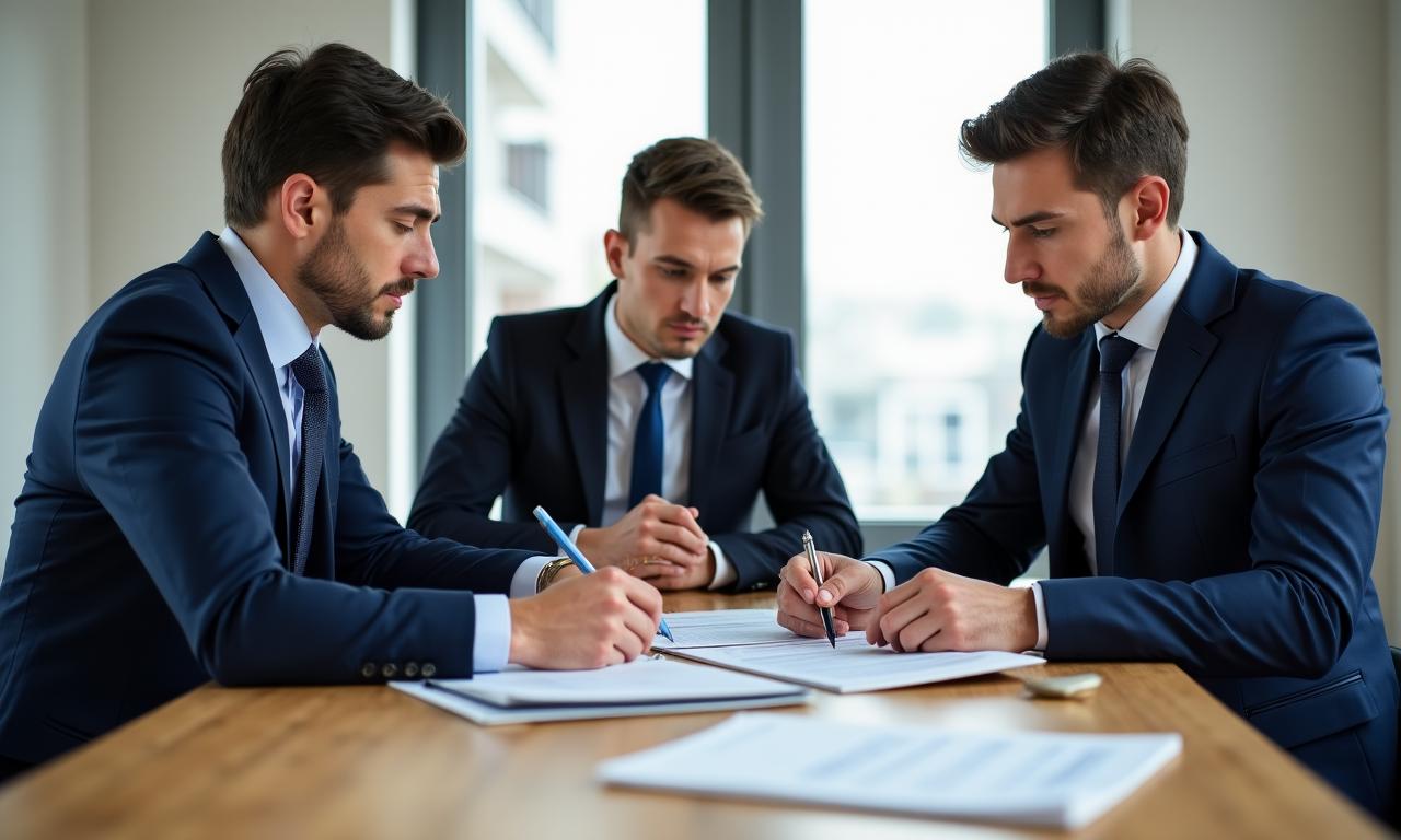 Professionisti durante una sessione di arbitrato in uno studio legale di Roma